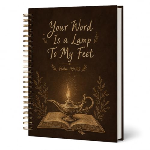 IORAFOUDUO Bible Journal for Women, Vintage Christian Notebook, 5.5x8.3 - color: Lamp