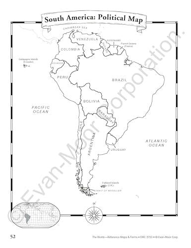 Evan-Moor The World Reference & Map Forms (World & Us Maps)