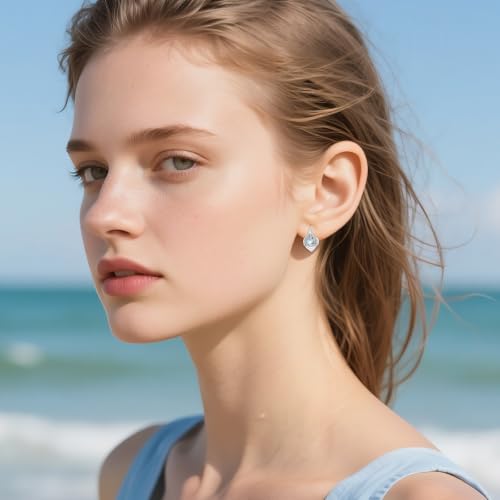 Celtic Trinity Knot Earrings for Women 925 Sterling Silver Triquetra Knot Leverback Abalone Shell Irish Jewelry Tree of Life Gift - style: White-Moonstone-celtic knot