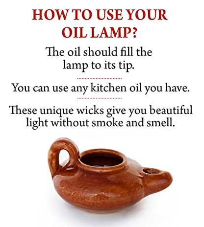 Biblical Herodian Clay Oil Lamp – Authentic Glazed Replica from The Time of Jesus in Jerusalem - Handmade Holy Land Christian Faith Gift - color: Herodian - Biblical Brown Glazed