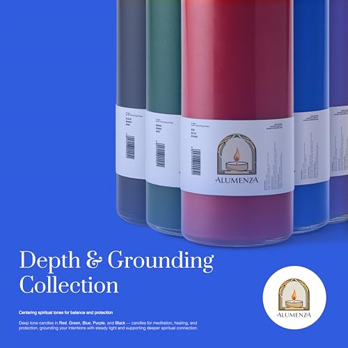 3pk Blue Azul 90hr | 7-Day Prayer Candles - Glass Jar Veladoras, Unscented Paraffin Wax | Peace, Healing & Protection Novena - Catholic Hispanic Church Altar, Memorial Vigil, Tranquility Calm - color: Blue