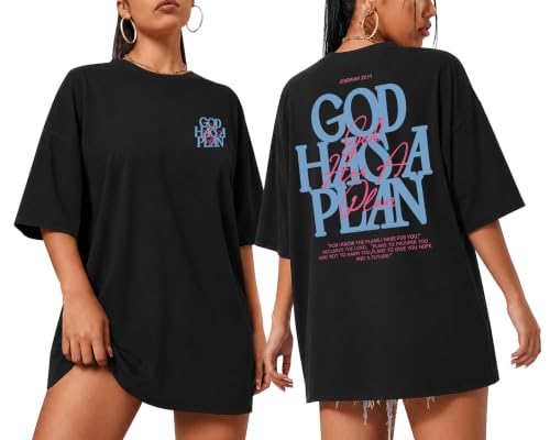 KUYIGO Men's Christian Faith Graphic T Shirt Scripture Crewneck Tee - color: Black, size: Medium