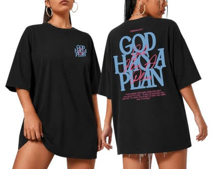 KUYIGO Men's Christian Faith Graphic T Shirt Scripture Crewneck Tee - color: Black, size: Medium