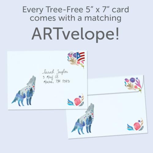 Tree-Free Greetings - Wolf Encouragement Card - Courageous Soul - color: Courageous Soul