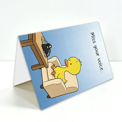 Miss You Card, Thinking of You Card for Friend, Long Distance Friendship Card for Her, Friendship Card for Bestie, Blank Inside, with Red Envelope and Gold Seal Sticker - color: BT-465