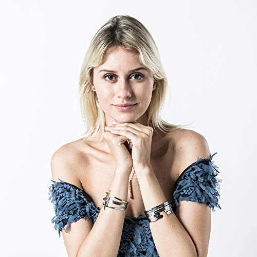 Memgift 𝐂𝐫𝐨𝐬𝐬 𝐁𝐫𝐚𝐜𝐞𝐥𝐞𝐭 Religious Cuff Bangle 𝐁𝐢𝐛𝐥𝐞 𝐕𝐞𝐫𝐬𝐞 Christian Gifts Jewelry for 𝐖𝐨𝐦𝐞𝐧 - style: Rose gold-Blessed is she who has believed ... to her -Luke 1:45