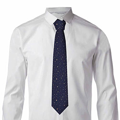 Love Red Heart Men's Tie Romantic Valentines Day Men's Necktie Ties for Mens Daily Wedding Party Business - color: Space Stars