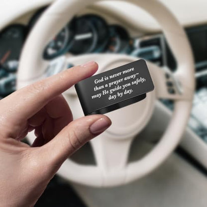 God Prayer Car Visor Clip, Black Religious Visor Clip for Men Women - color: Black01