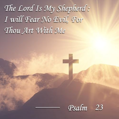 MagEnergy Cross Copper Bracelet for Men Women-Engraved Religious Bracelets - style: Psalm 23