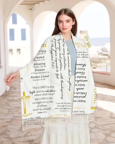 Bozidol Prayer Shawls and Wraps for Women - color: White Gold