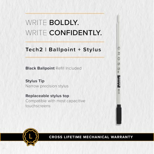 Cross Tech2 Metallic Blue Ballpoint Pen, Medium Point, Black Ink - color: Blue