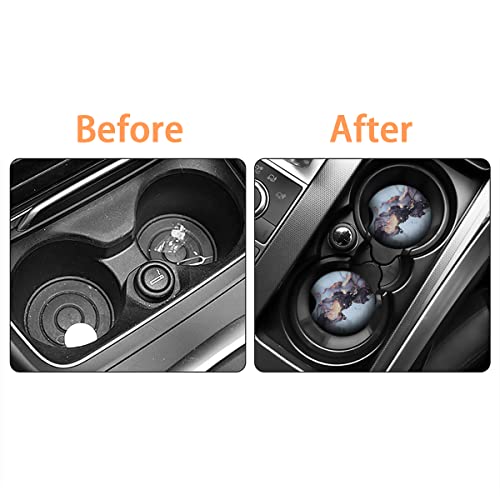 Moly Magnolia 2 Pack 2.75 Inch Car Cup Holder Coasters, Style L - color: Style L