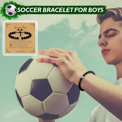 12 Set Sport Adjustable Bracelets Gift - color: Black, size: Soccer
