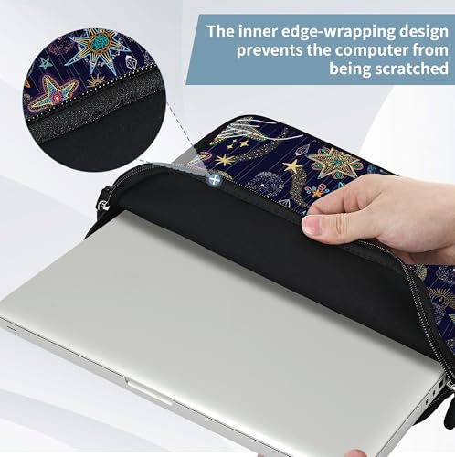 RICHEN 10 inch Messenger Bag Carrying Case with Handle Accessory Pocket Fits 7 to 10-Inch Laptops/Notebook/Kids Tablet (7-10.2 inch, Stars) - color: Stars, size: 7-10.2 inch