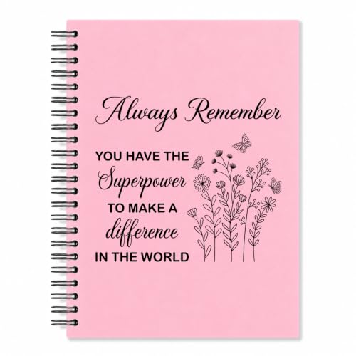 Always Remember Spiral Notebook, Teacher Appreciation Lined Journal - color: Pink12