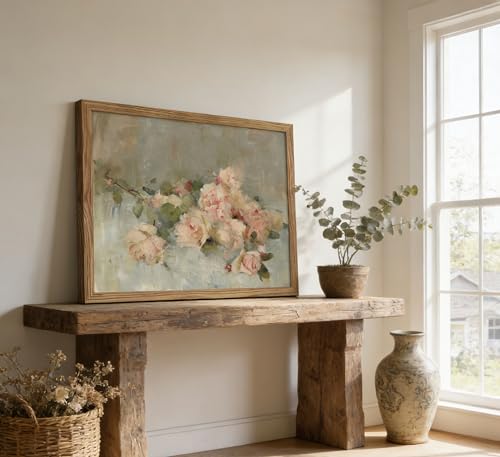 Christian Vintage Floral Framed Wall Art Corinthians 12 9 Canvas Wall Decor - color: 2 Corinthians 12:9, size: 16"L x 12"W