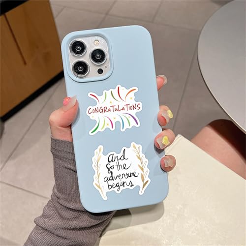 Blessing Phrase Stickers 60pcs for Teen Water Bottle Cartoon Trendy Aesthetic Stickers Fun Aesthetic Waterproof Vinyl Decals for Laptop Bumper Luggage Skateboard Guitar (Colours-B2) - color: Colours-b2