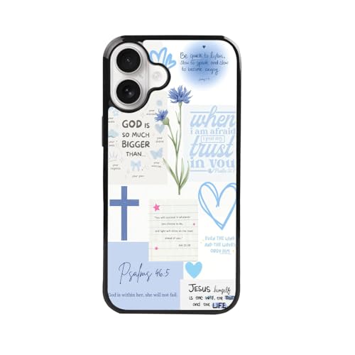 Bible Verse Phone Case Shockproof Protective Christian Jesus Phone Cases for iPhone 16 - color: Jesus, size: iPhone 16