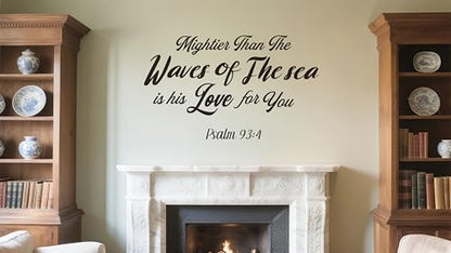 Psalm 93:4 Bible Verse Wall Decal, Christian Scripture Wall Sticker