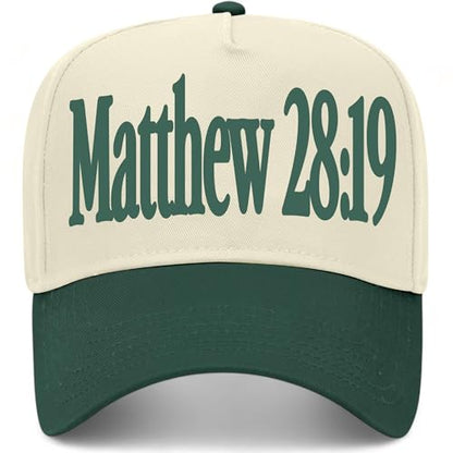 Matthew 28:19 Hat - color: Green/Natural
