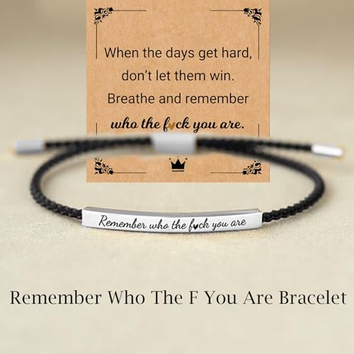 God is in Control Leather Bracelet, Stainless Steel Christian Faith Braided Engraved Bar Bracelets Self Worth Motivation Bracelet Inspirational Friendship Jewelry for Men Women - color: Remember Black&Silver