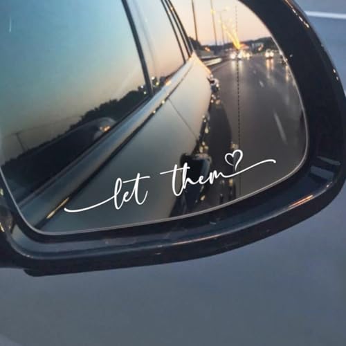 Let Them Mental Health Rearview Mirror Sticker Set - color: Let Them