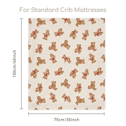 Fleece Baby Blankets for Girls & Boys, Infant Toddler Blanket - color: Beige Bear