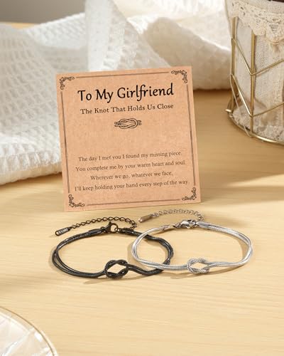 Tarsus Matching Couples Bracelets Forever Love Knot Relationship Jewelry - style: girlfriend gifts