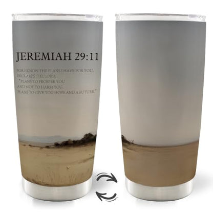 Christian Desert Landscape 20oz Travel Coffee Mug Tumbler - color: IKNOW