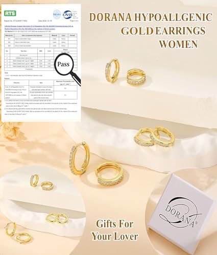 3Pairs Gold Cross Earrings for Women Hoops Huggie Earrings Stack Set - color: Gold-6