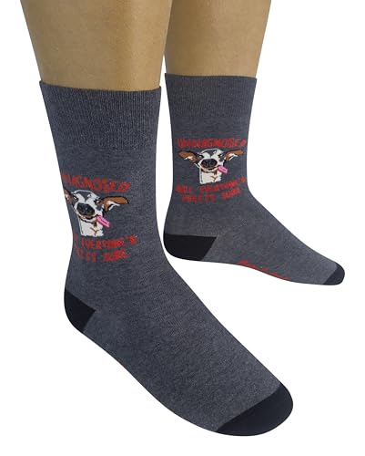FUNATIC Crazy Socks with Funny Sayings - Novelty Gift for Men, Women, Adult - color: Undiagnosed
