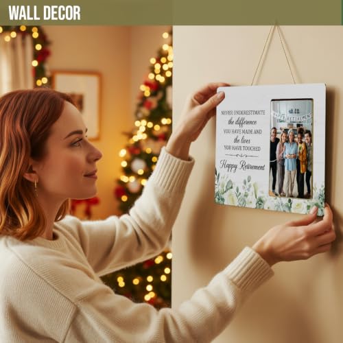 Retirement Gifts Picture Frame for Women Men, Retired Gifts Picture Frame for Coworker Boss Employee, Never Underestimate The Difference - color: Retirement