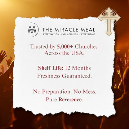 Christmas Edition Communion Cups | The Miracle Meal – 25 Pre-Filled Cups with Juice & Wafer | Celebrate Faith & Joy