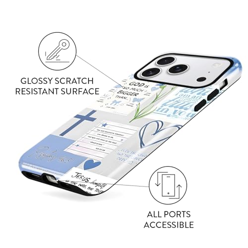 Cute Blue Jesus Christian Phone Case for iPhone 17 Pro Max 6.9'' - color: Blue, size: iPhone 17 Pro Max