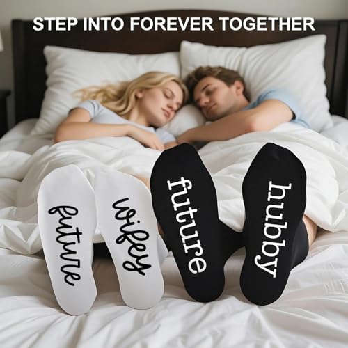 Jacriah Couples Matching Socks, Future Hubby Wifey Set for Newlyweds