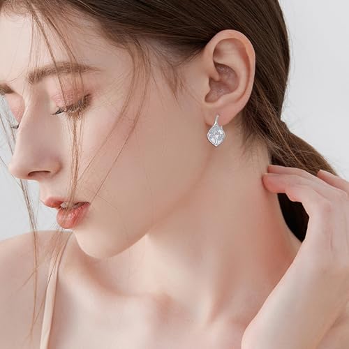 Celtic Trinity Knot Earrings for Women 925 Sterling Silver Triquetra Knot Leverback Abalone Shell Irish Jewelry Tree of Life Gift - style: opal tree of life
