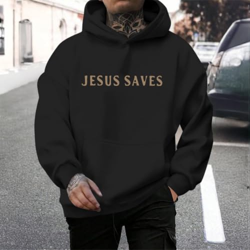 Christian Hoodies for Men God Jesus Cross Faith Religious Christ Hoodie - color: Black-a, size: Medium