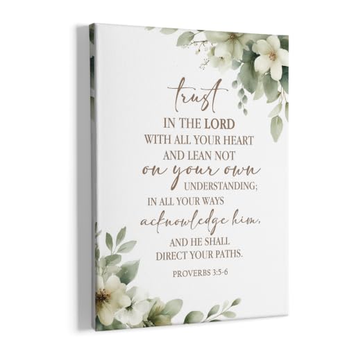 HIWX Christian Bible Verse Wall_Art Decor Framed Canvas Painting 11x14 - color: lord, size: 14"L x 11"W