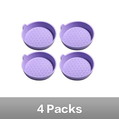 4 Packs Silicone Car Cup Holder Coasters,Car Coasters for Cup Holders,Universal Removabl Vehicle Cup Holder Coasters for Most Cars, Trucks, RVs (Purple) - color: Purple