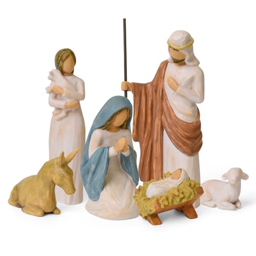 6 Piece Nativity Set, Christmas Decor Nativity Scene, Christian Gifts