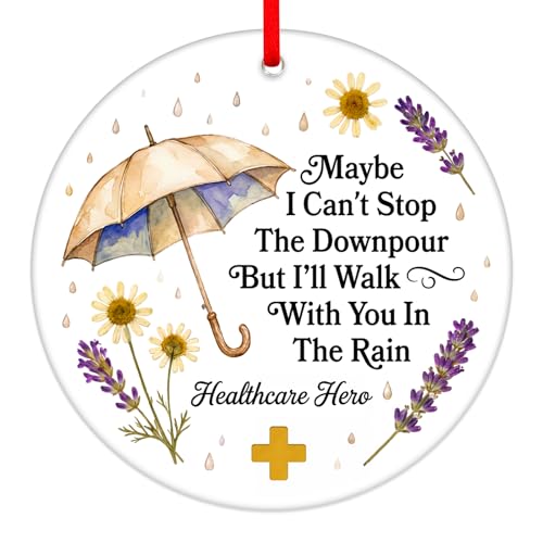 D4DREAM Nurse Appreciation Gifts - Acrylic Healthcare Hero Maybe I Can't Stop The Downpour But I'll Walk with You in The Rain Inspirational Keepsake Thank You Gift for Nurses Doctors Medical Workers - color: 6-1 Nurse