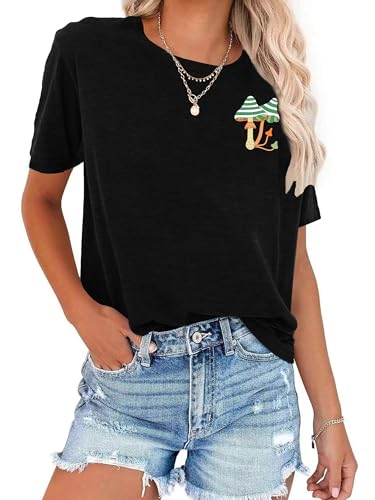 Womens Christian Shirts Funny Bible Verse Graphic T-Shirts Religious Faith Inspirational Short Sleeve Tee Tops - color: Black1, size: Small