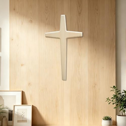 M UPTAOSUI 13 Inch Wooden Wall Cross, Solid Pine Farmhouse Decor