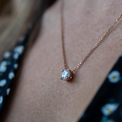 SERASAR Premium Necklace Women| 316L Stainless-Steel | 18 Carat - color: Rosegold, style: Zirconia
