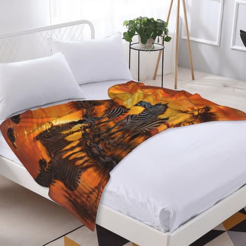 jerkboo African Zebra Throw Blanket Gift 50"x60" - color: African Zebra, size: 60"x50"