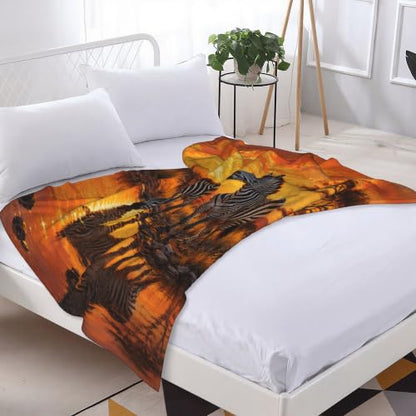 jerkboo African Zebra Throw Blanket Gift 60"x80" - color: African Zebra, size: 80"x60"
