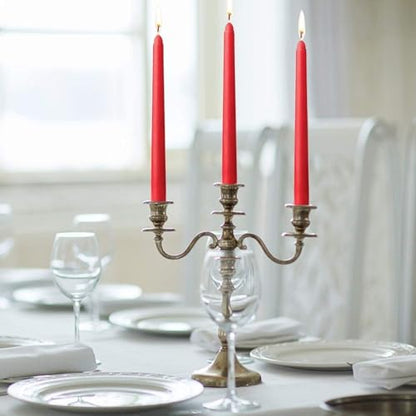 14 Pack Tall Red Taper Candles - 10 Inch Red Dripless, Unscented Dinner Candle - Paraffin Wax with Cotton Wicks - 8 Hour Burn Time. - color: 10"14pcs-Red