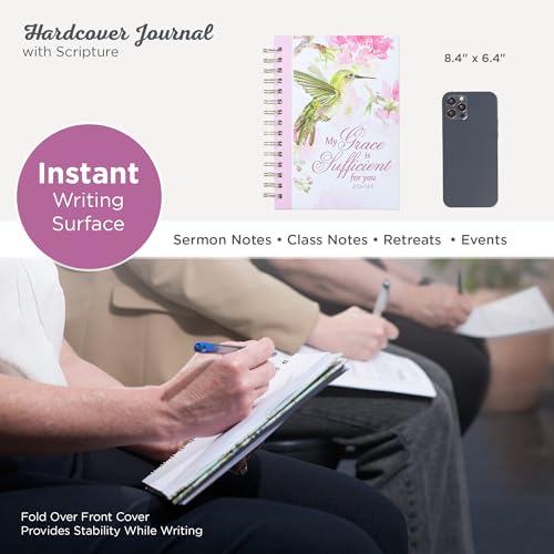 Christian Art Gifts Spiral Journal: My Grace is Sufficient - 2 Cor. 12:9