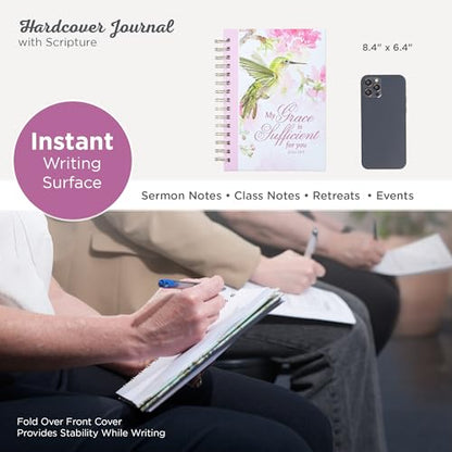Christian Art Gifts Spiral Journal: My Grace is Sufficient - 2 Cor. 12:9