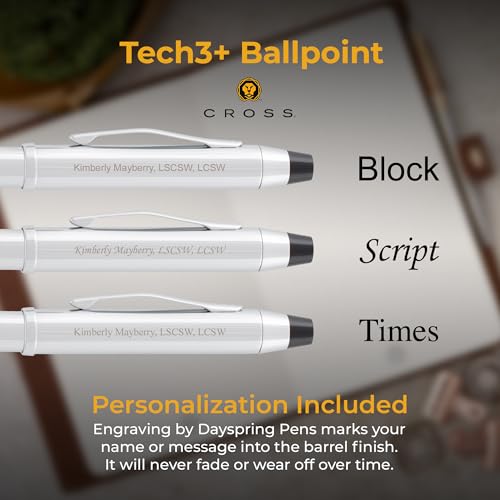 Cross Tech3+ Personalized Multifunction Pen in Lustrous Chrome with Stylus - color: Lustrous Chrome
